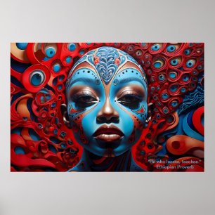 Póster Esencia etérea: Retrato de sueños africanos motiva
