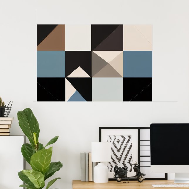 Póster Esencia Geométrica (Oficina en casa)