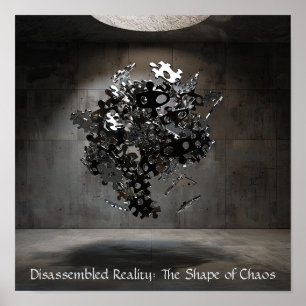 Póster Esfera del rompecabezas Industrial: Esculpito flot