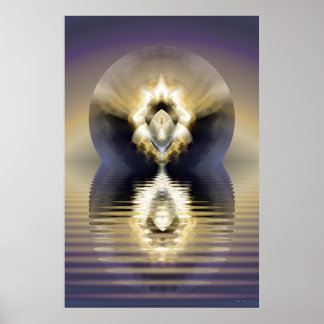 Póster esfera dorada