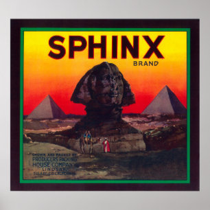 Póster Esfinge LabelLindsay anaranjado, CA