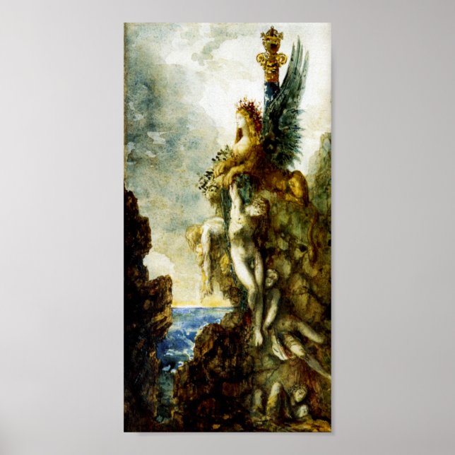 Póster Esfinge victoriosa de Gustave Moreau (Frente)
