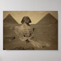 Esfinge y pirámides en Egipto alrededor de 1867