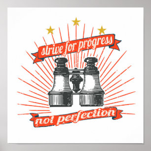 Póster Esforzarse por el progreso