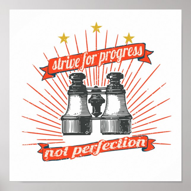 Póster Esforzarse por el progreso (Frente)