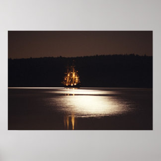 Póster Esfuerzo por la luz de la luna