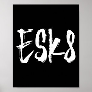 Póster Esk8 - Patinaje eléctrico sobre tabla