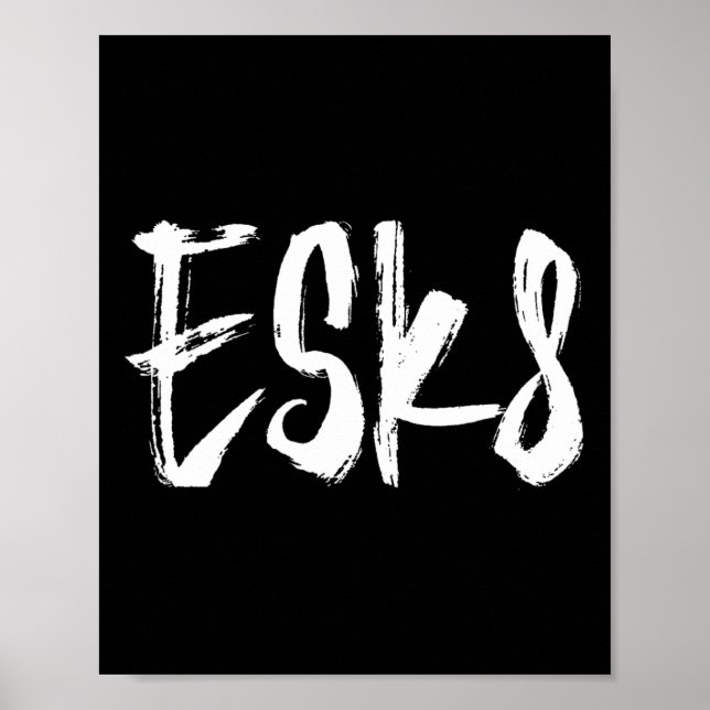 Póster Esk8 - Patinaje eléctrico sobre tabla (Frente)