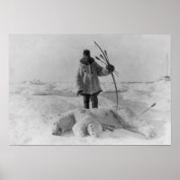 Eskimo Hunter con foto de oso polar