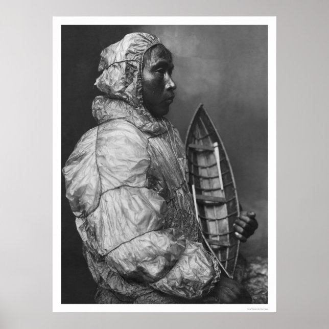 Póster Eskimo Kayaker & Toy Boat 1922 (Frente)