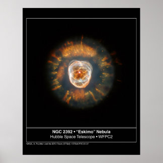Póster Eskimo Nebula 2392 Telescopio Hubble