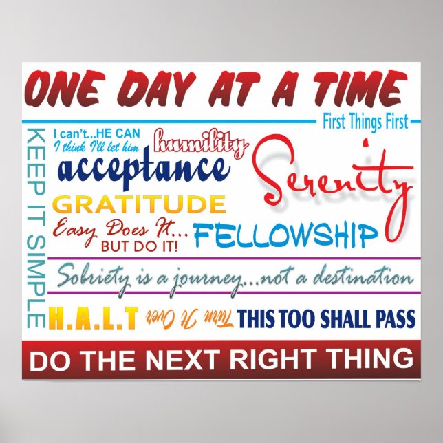 Póster eslóganes de recuperación (Frente)