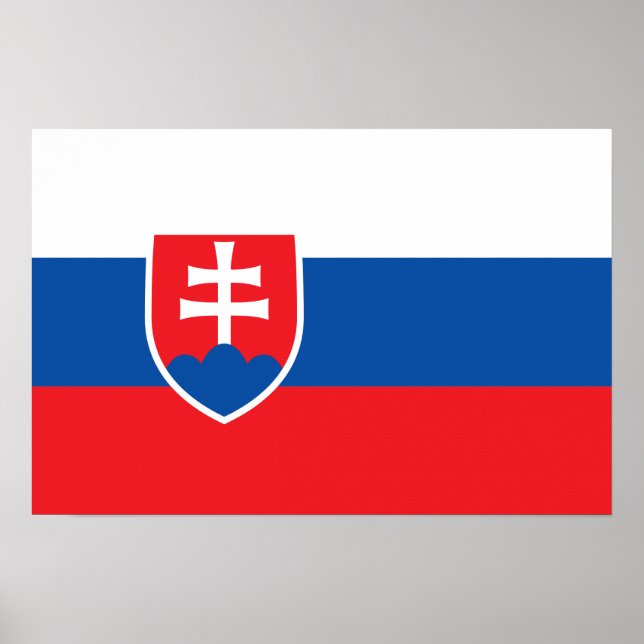 Póster Eslovaquia - Bandera eslovaca (Frente)