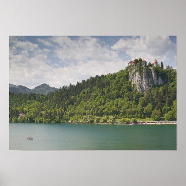 Póster ESLOVENIA, GORENJSKA, Bled: Bled Castle & (Frente)