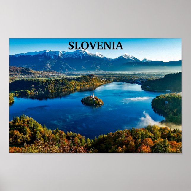 Póster Eslovenia - Lago Bled (Frente)
