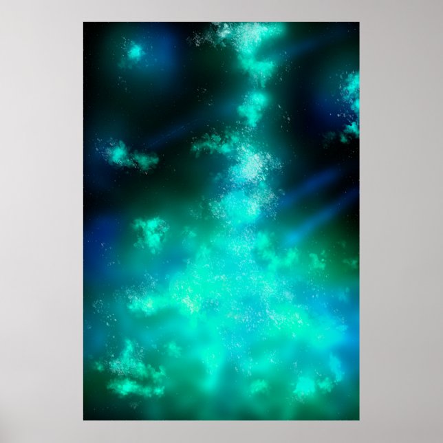 Póster Esmeralda del Cielo Nocturno (Frente)