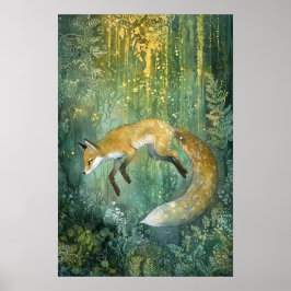 Póster Esmeralda Esmeralda Magic Fox Art