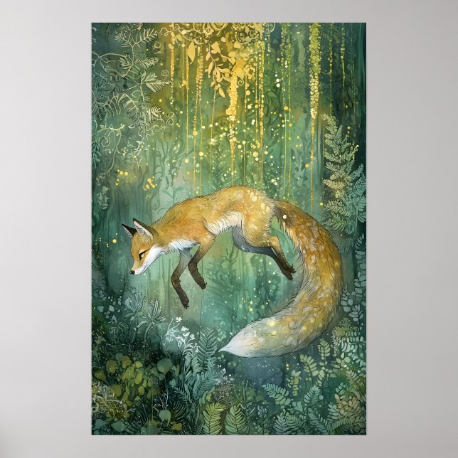 Póster Esmeralda Esmeralda Magic Fox Art (Frente)