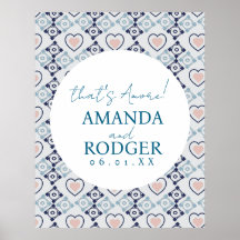 Eso es Amore baldosas y corazones italianos