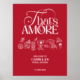 Póster Eso es Amore Fiesta de Despedida de Soltera dibuja