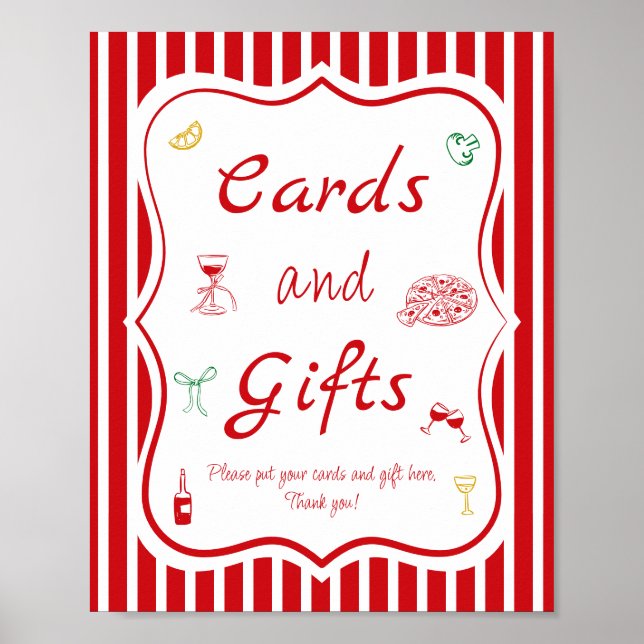 Póster Eso es Amore tarjetas y regalos para despedida de  (Frente)