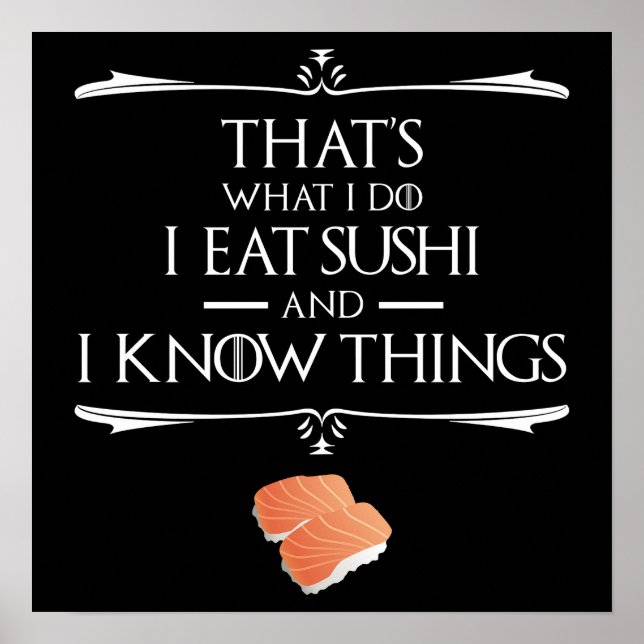 Póster Eso es lo que hago como sushi y sé cosas (Frente)