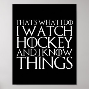 Póster Eso es lo que hago, veo hockey y sé cosas 
