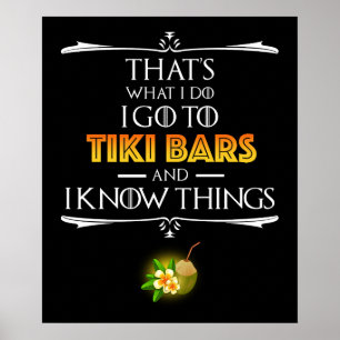 Póster Eso es lo que hago - Voy a bares Tiki