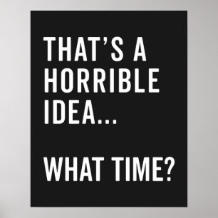 Póster Eso es una cita divertida de la idea horrible