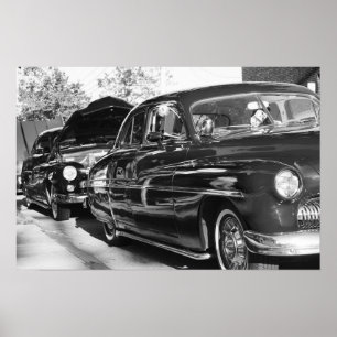 Póster "Ésos eran el poster clásico de los coches del