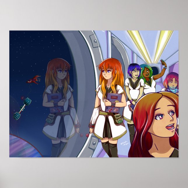 Póster Espaciado hacia fuera (Frente)