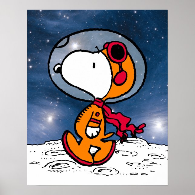 Póster ESPACIO | Astronauta Snoopy (Frente)