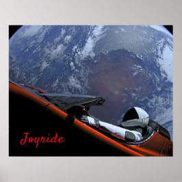 Póster Espacio cósmico Astronauta foto de viaje Hot Rod D
