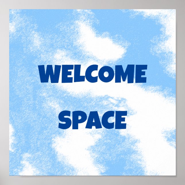 Póster espacio de bienvenida personalizado (Frente)