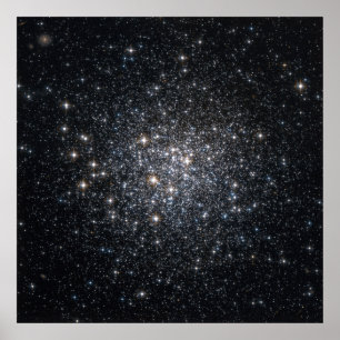Póster Espacio de estrellas M72 de clúster global