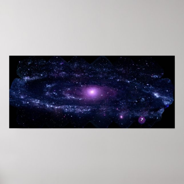 Póster Espacio de galaxia Ultravioleta Púrpura Andromeda (Frente)