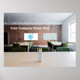 Póster Espacio de oficina en segundo plano para videollam