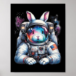 Póster Espacio Divertido Para El Conejo De Pascua Externo