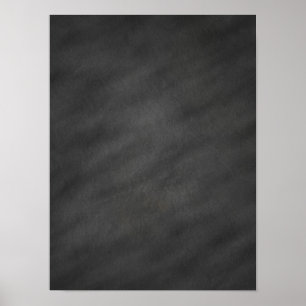 Póster Espacio en blanco negro gris del tablero de tiza