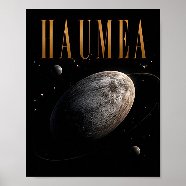 Póster Espacio Enano de Lujo Haumea (Frente)