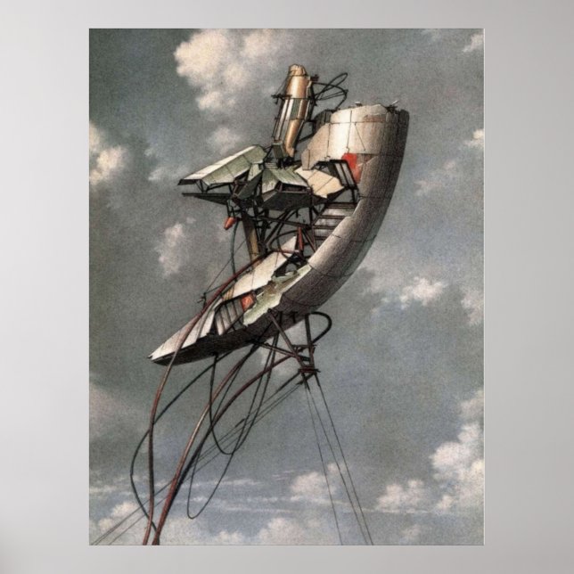 Póster Espacio fluido Lebbeus Woods (Frente)