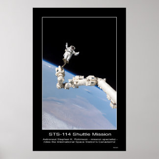 Póster Espacio internacional del astronauta Stephen K. Ro
