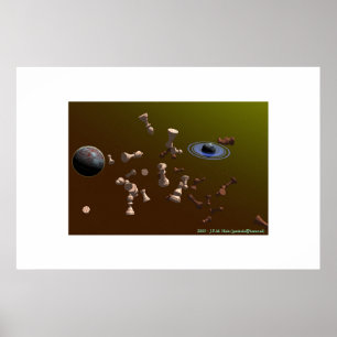 Póster Espacio para un juego del ajedrez