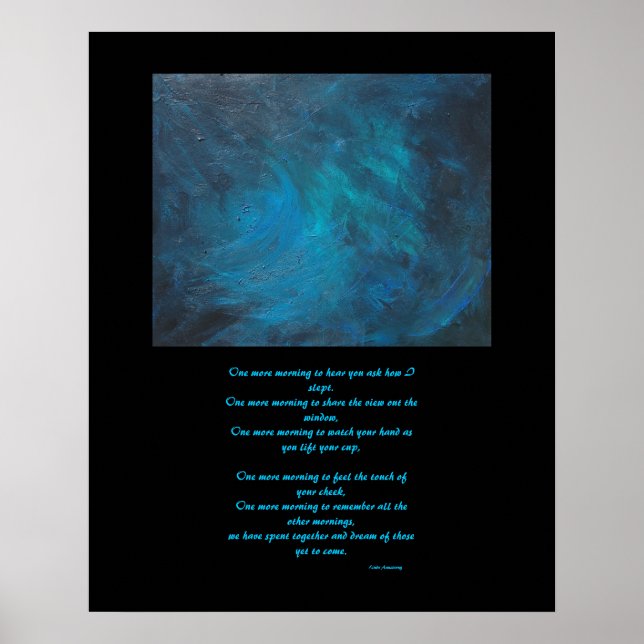 Póster "Espacio" Resumen Pintura y Poster de poesía de am (Frente)