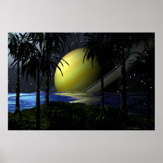 Póster Espacio saturado digital