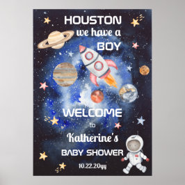 Póster Espacio Ultraterrestre Houston tenemos a un niño e