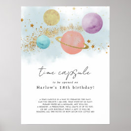 Póster Espacio Ultraterrestre Primer viaje alrededor de l