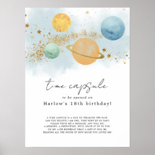 Póster Espacio Ultraterrestre Primer viaje alrededor de l