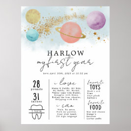 Póster Espacio Ultraterrestre Primer viaje alrededor del 