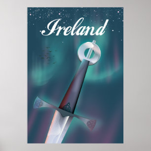 Póster espada celta irlanda